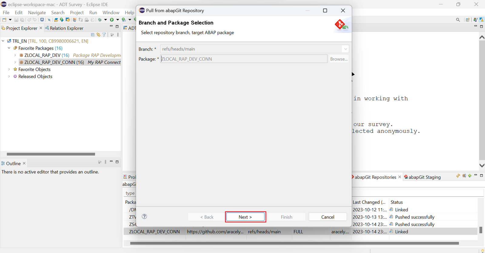 Using ABAPGit on ABAP Cloud environment – AC Digital