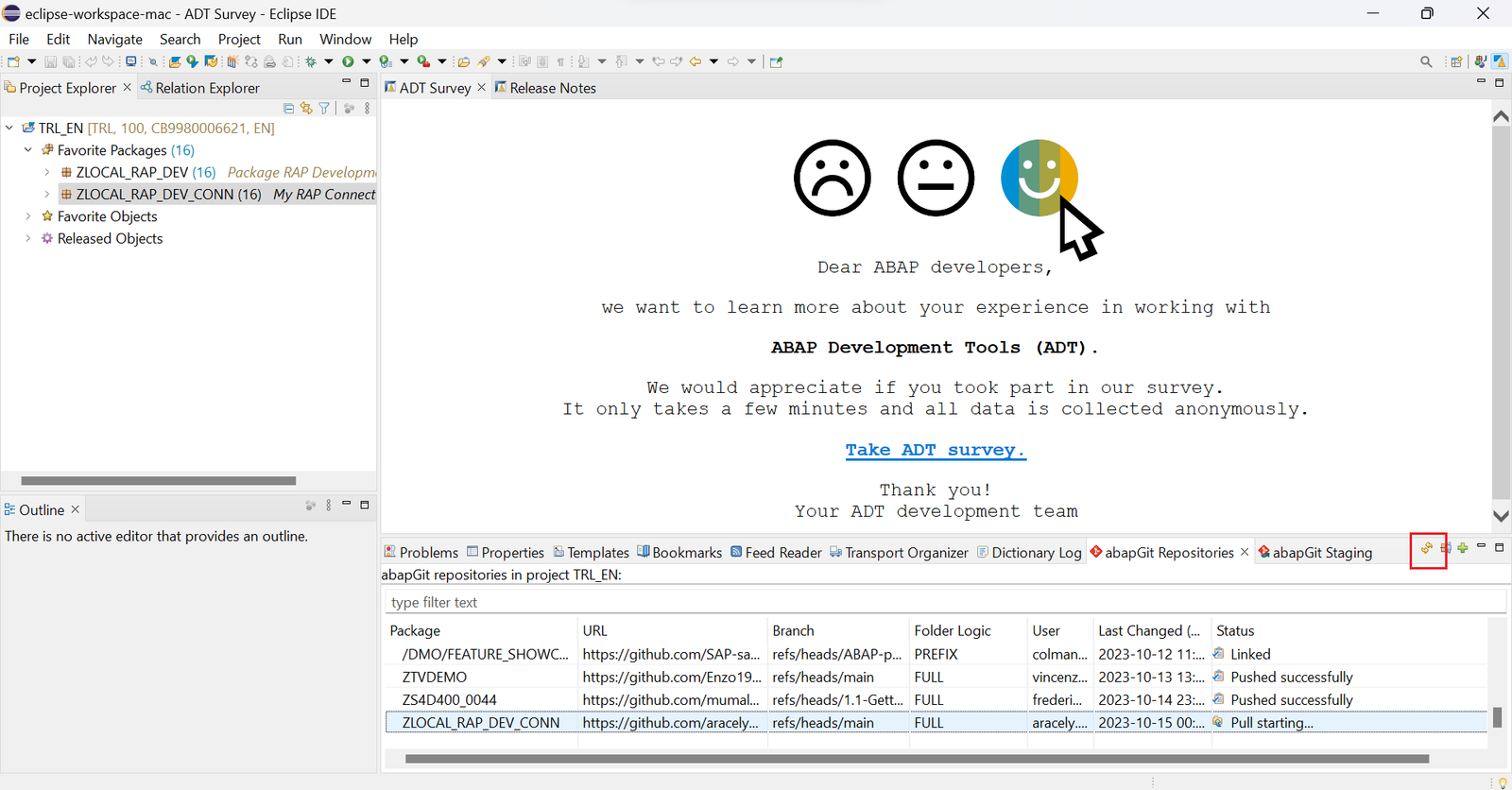 Using ABAPGit on ABAP Cloud environment – AC Digital