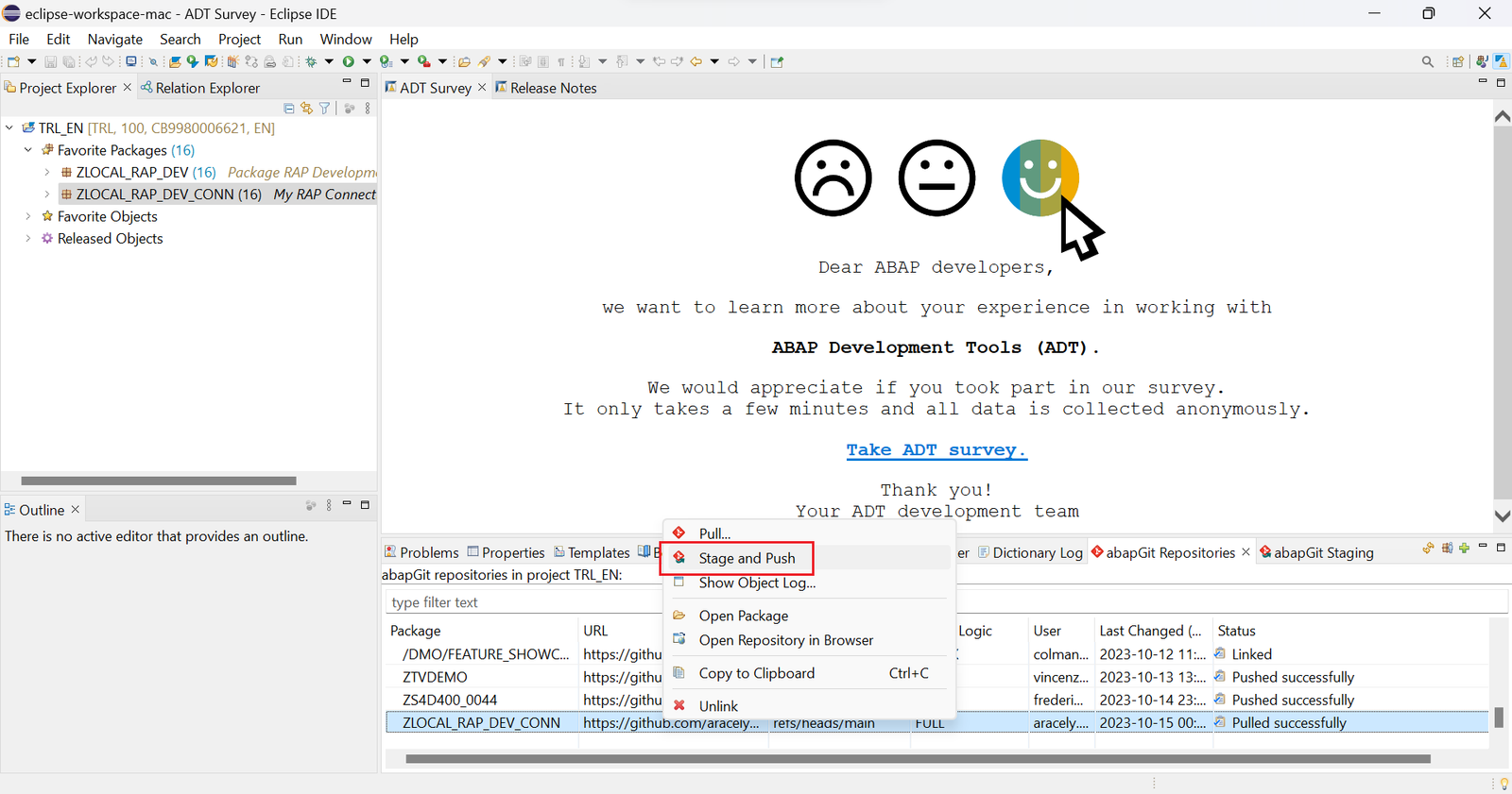 Using ABAPGit on ABAP Cloud environment – AC Digital